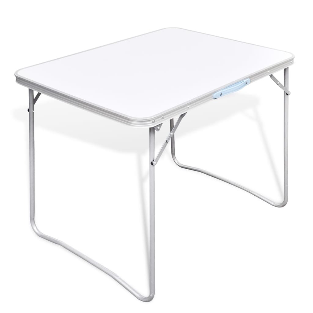 Vidaxl Camping -Tabelle zusammenklappbar mit Metallrahmen 80 x 60 cm