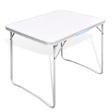Vidaxl Camping -Tabelle zusammenklappbar mit Metallrahmen 80 x 60 cm