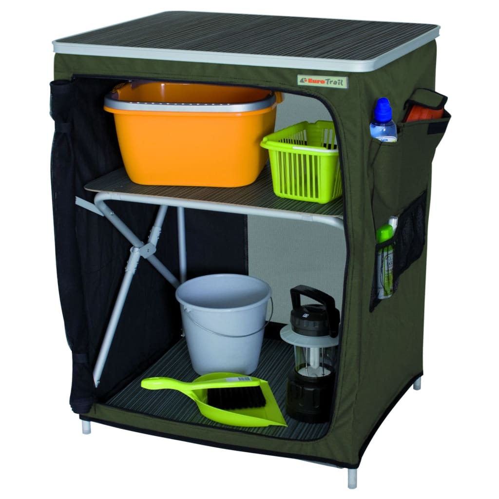 Eurotrail Camping Cabinet Vallou 67x53x86 cm Grün