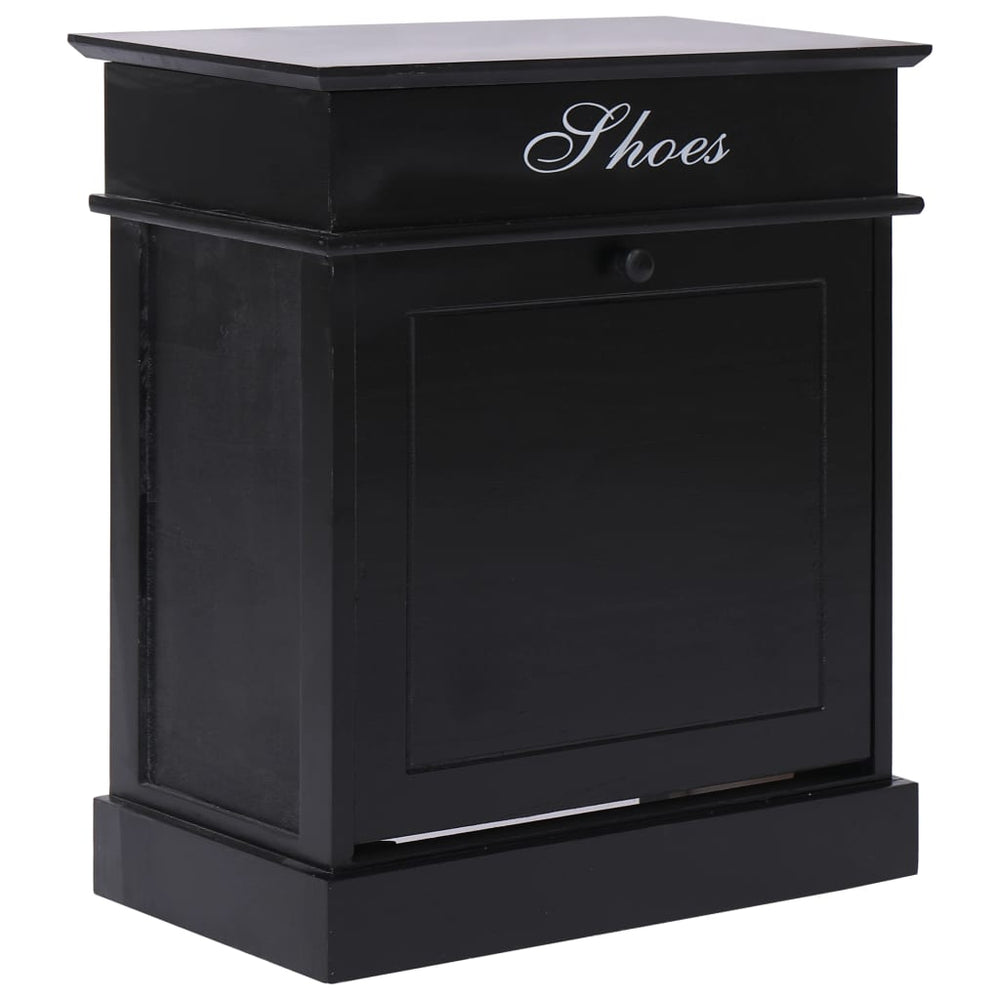 Vidaxl Schuhschrank 50x28x58 cm Paulowniahout Schwarz