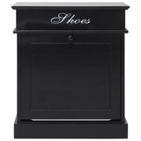 Vidaxl Schuhschrank 50x28x58 cm Paulowniahout Schwarz