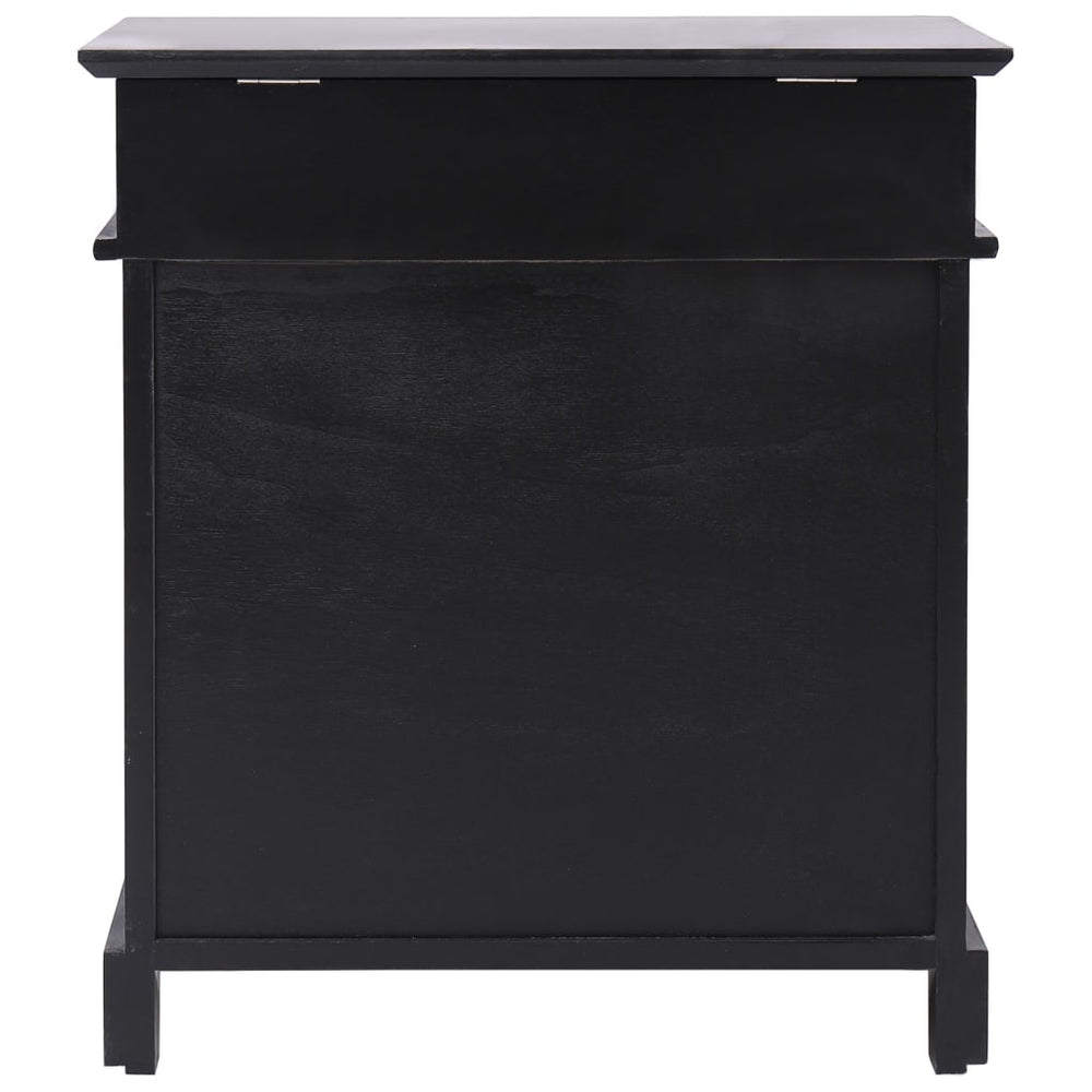 Vidaxl Schuhschrank 50x28x58 cm Paulowniahout Schwarz