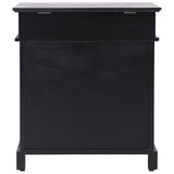 Vidaxl Schuhschrank 50x28x58 cm Paulowniahout Schwarz