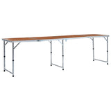 VIDAXL Camping Tabelle zusammenklappbar 240 x 60 cm Aluminium
