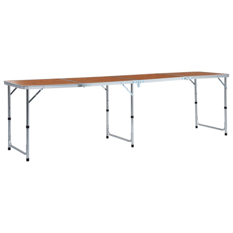 VIDAXL Camping Tabelle zusammenklappbar 240 x 60 cm Aluminium