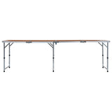 VIDAXL Camping Tabelle zusammenklappbar 240 x 60 cm Aluminium