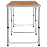VIDAXL Camping Tabelle zusammenklappbar 240 x 60 cm Aluminium