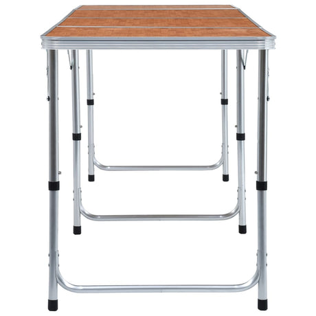 VIDAXL Camping Tabelle zusammenklappbar 240 x 60 cm Aluminium