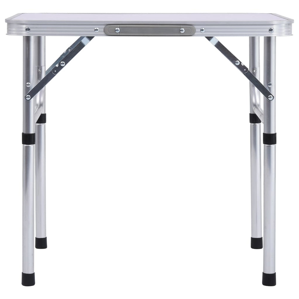 Vidaxl Camping Tabelle zusammenklappbar 60 x 45 cm Aluminium Weiß