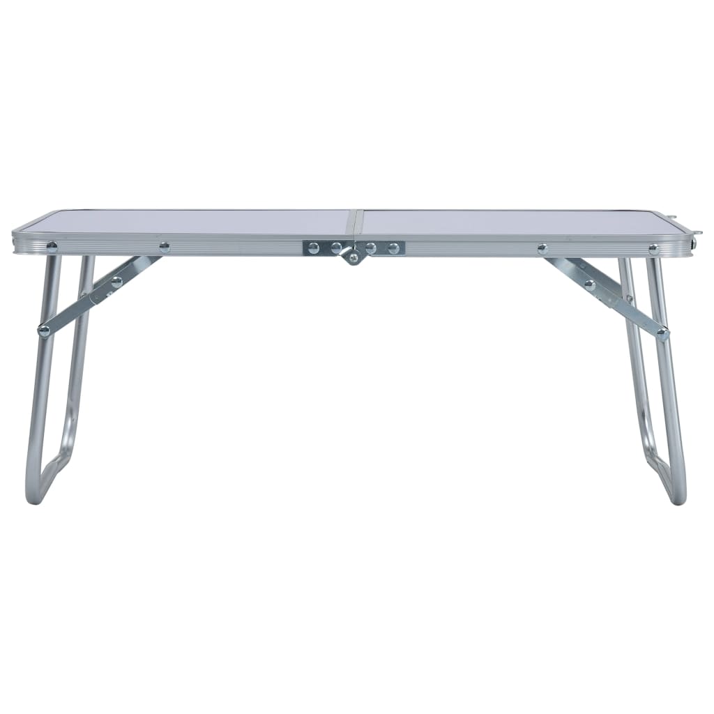 Vidaxl Camping Tabelle zusammenklappbar 60 x 40 cm Aluminium Weiß