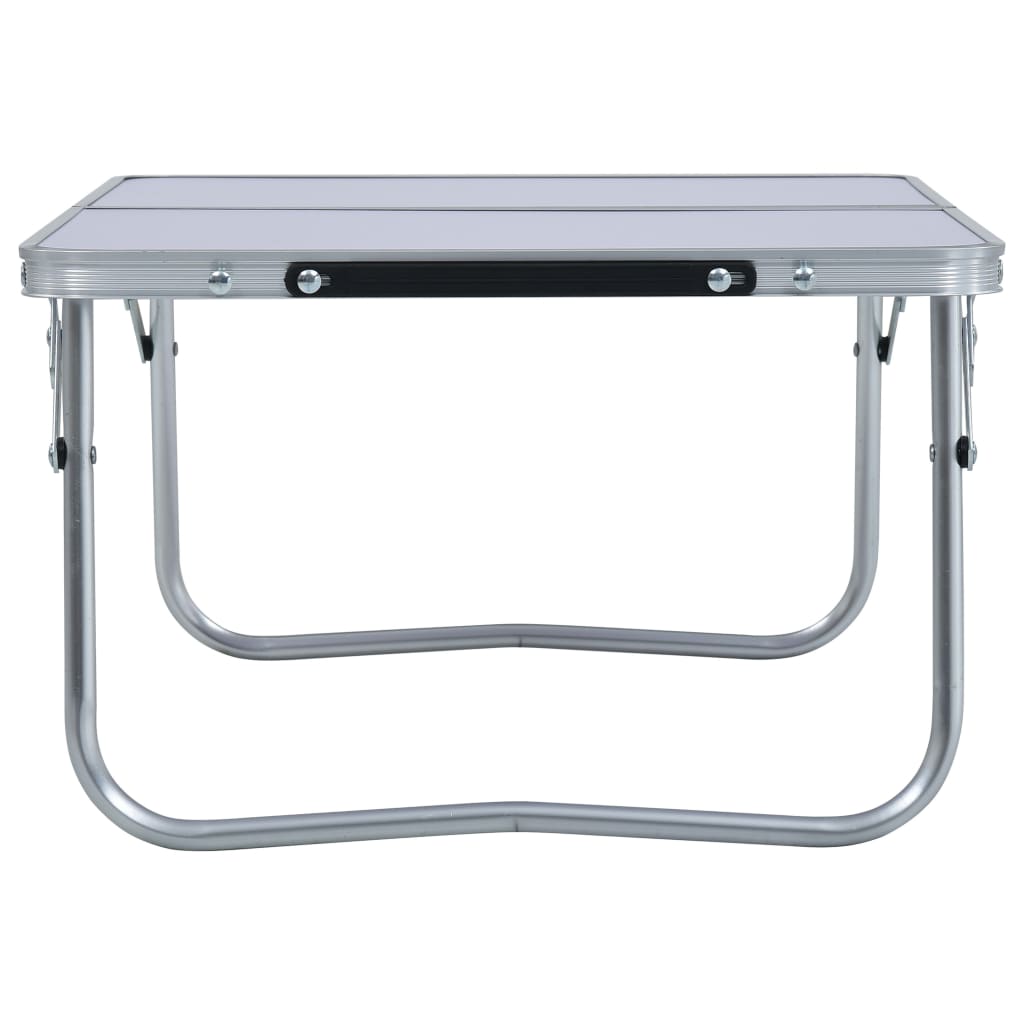 Vidaxl Camping Tabelle zusammenklappbar 60 x 40 cm Aluminium Weiß