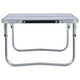 Vidaxl Camping Tabelle zusammenklappbar 60 x 40 cm Aluminium Weiß