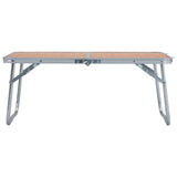 VIDAXL Camping Table zusammenklappbar 60 x 40 cm Aluminiumbraun