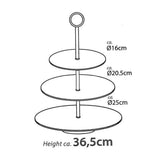 Ausgezeichnete Hausware Houseware Etagère 3-Layer 36,5 cm Edelstahl