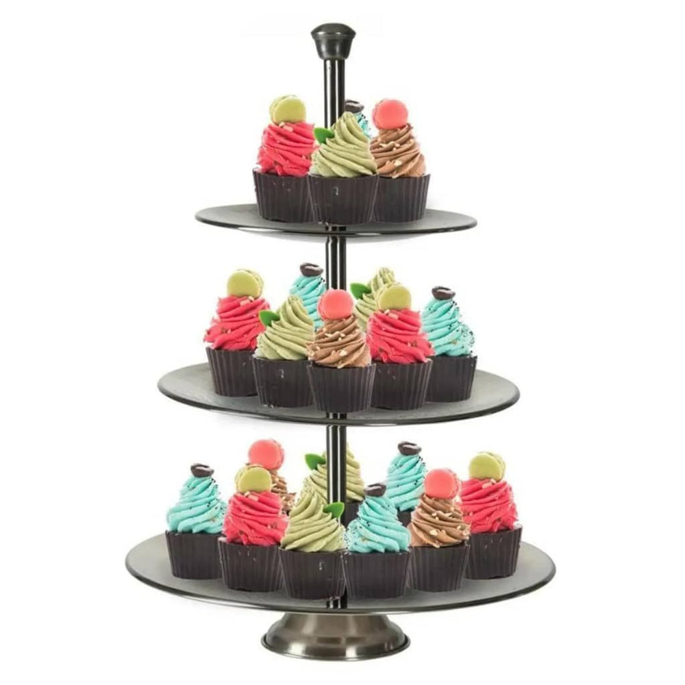Ausgezeichnete Hausware Houseware Etagère 3-Layer 36,5 cm Edelstahl