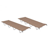 Vidaxl Campbetten 2 ST 180x60x19 cm Oxford Stoff und Stahltaupe