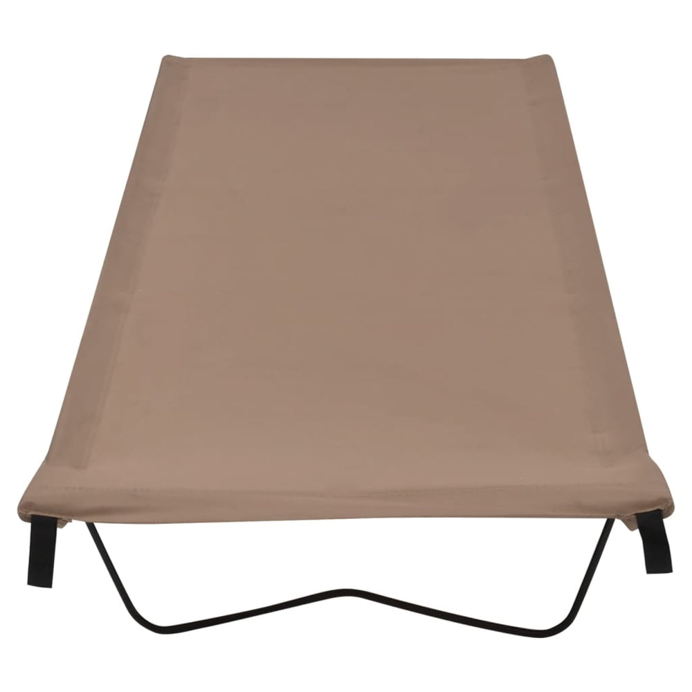 Vidaxl Campbetten 2 ST 180x60x19 cm Oxford Stoff und Stahltaupe