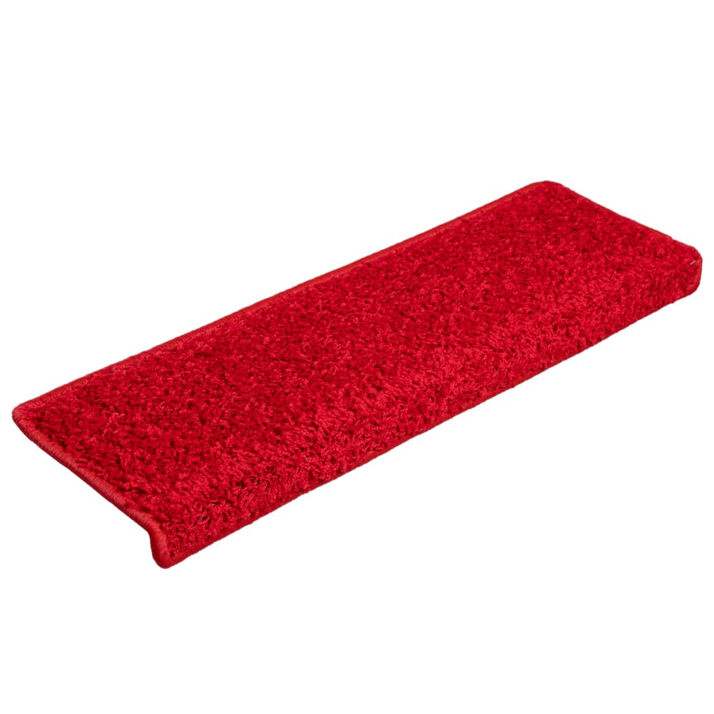 Vidaxl -Treppenmatten 5 ST 65x21x4 cm Rot