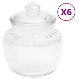 Vidaxl -Aufbewahrungstöpfe 6 ST 500 ml Glas