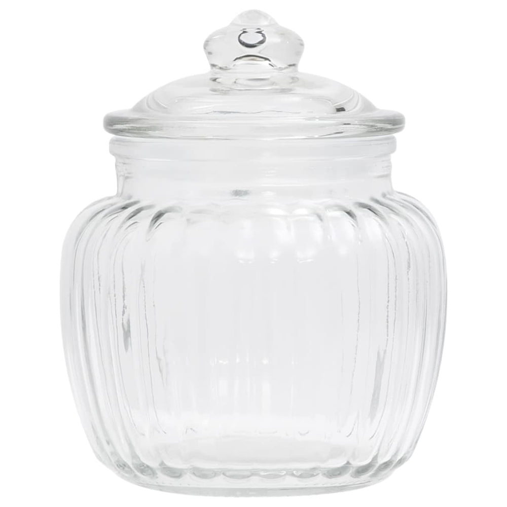 Vidaxl -Aufbewahrungstöpfe 6 ST 500 ml Glas