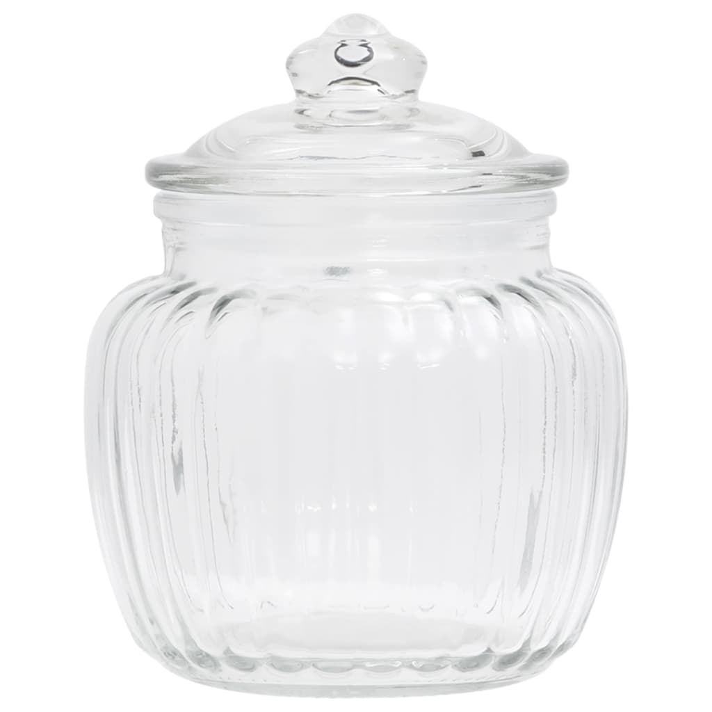 Vidaxl -Aufbewahrungstöpfe 6 ST 500 ml Glas