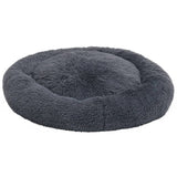 Vidaxl Hundekatkissen waschbar 90x90x16 cm Plüsch dunkelgrau