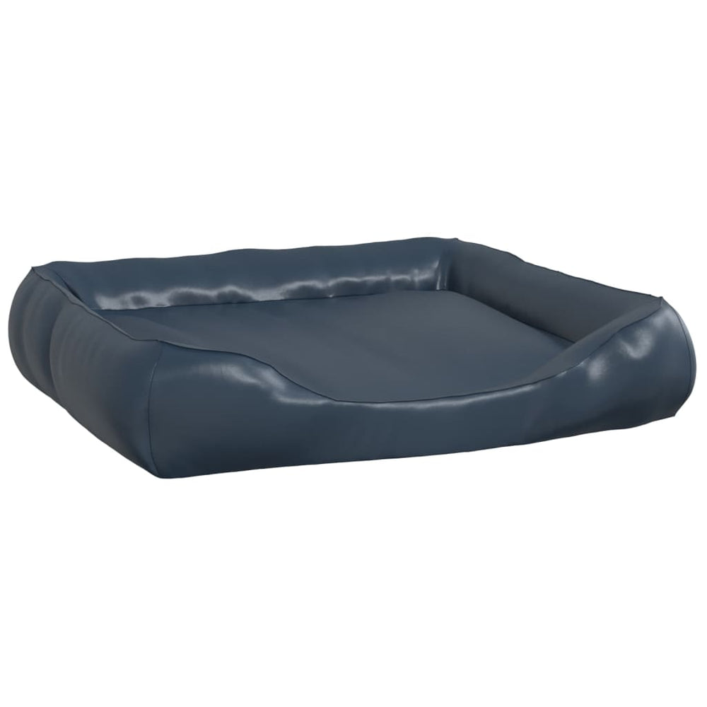 Vidaxl Hundekorb 80x68x23 cm künstliches Leder dunkelblau