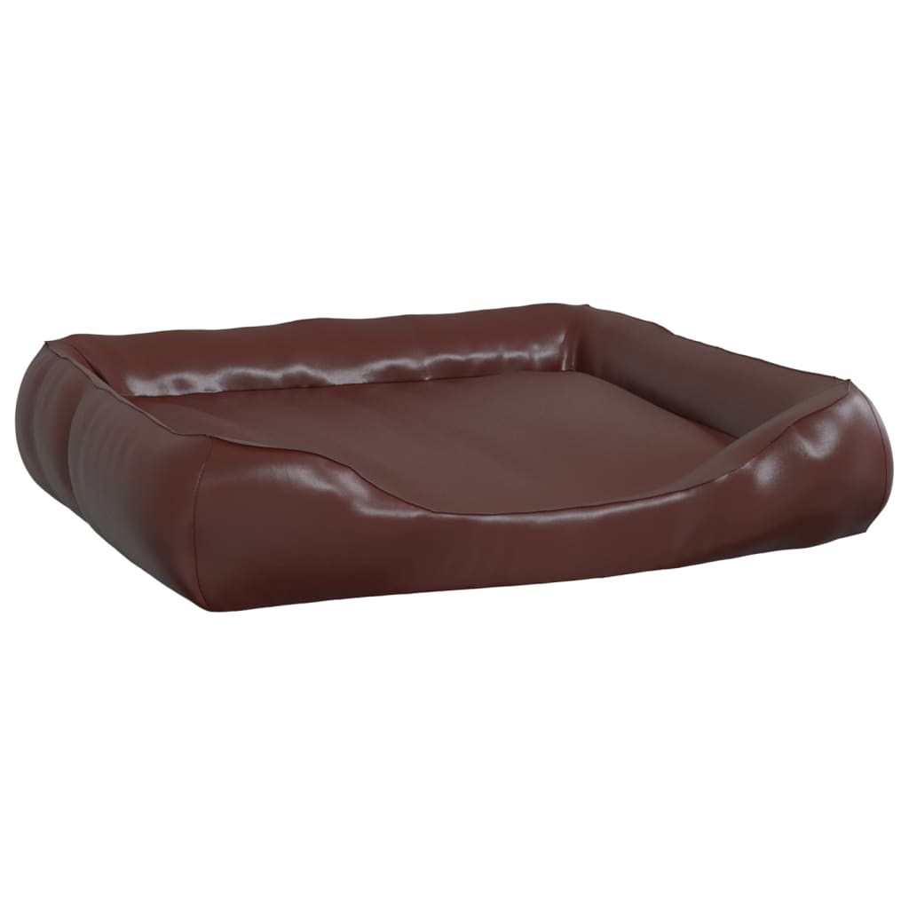 Vidaxl Hundekorb 80x68x23 cm künstliches Lederbraun