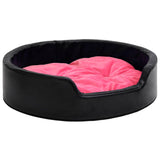 Vidaxl Hundekorb 99x89x21 cm Plüsch und künstliches Lederschwarz und Rosa