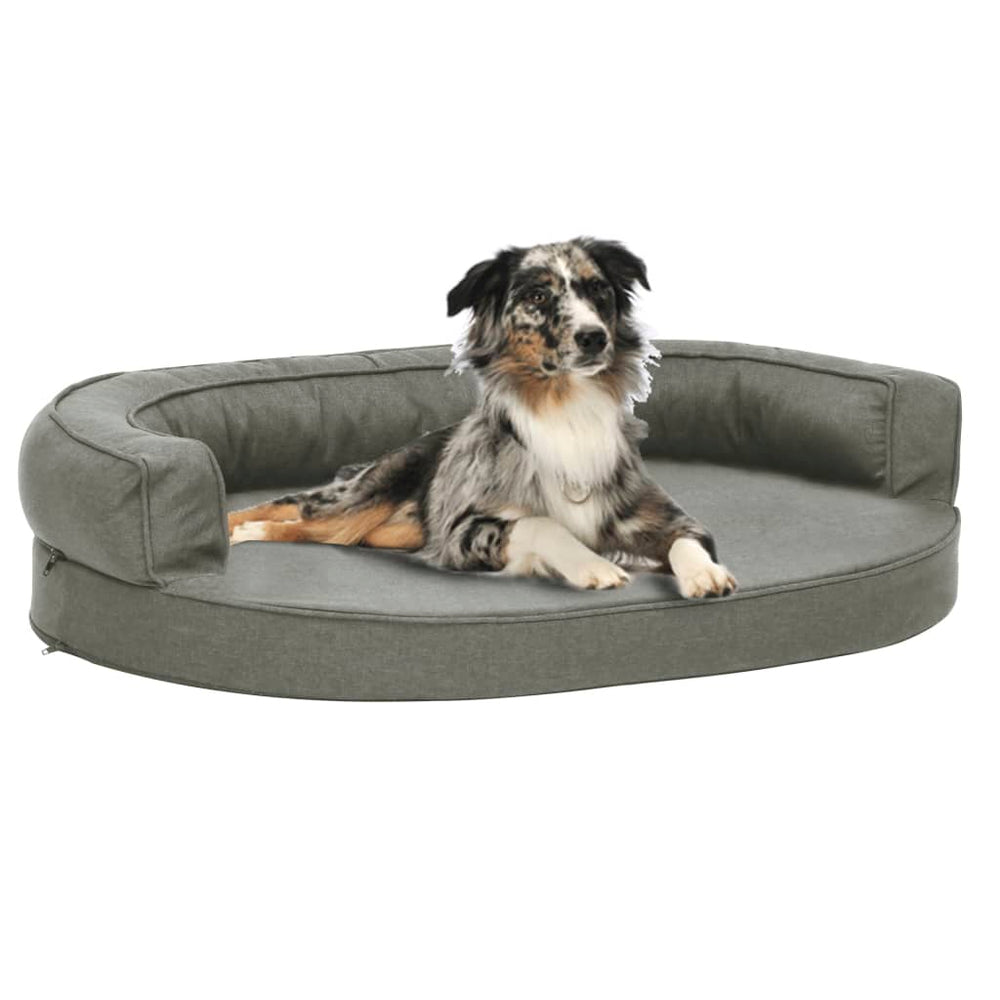 Vidaxl Hundebett Ergonomische Wäsche 75x53 cm Grau