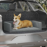 Vidaxl Car Dog Basket Leinen Look 70x45 cm hellgrau