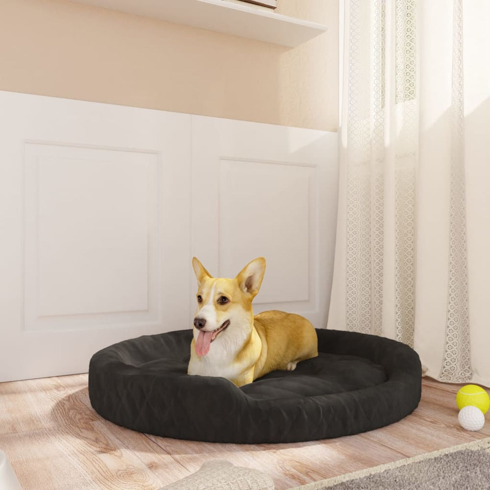 Vidaxl Hundekorb 70x55x23 cm Plüsch schwarz