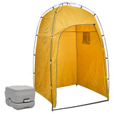 Vidaxl Camping -Toilette mit Zelt tragbar 10 + 10 l