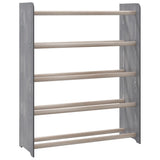 VIDAXL -Schuhregal 65x24x81 cm verarbeitetes Holzgrau