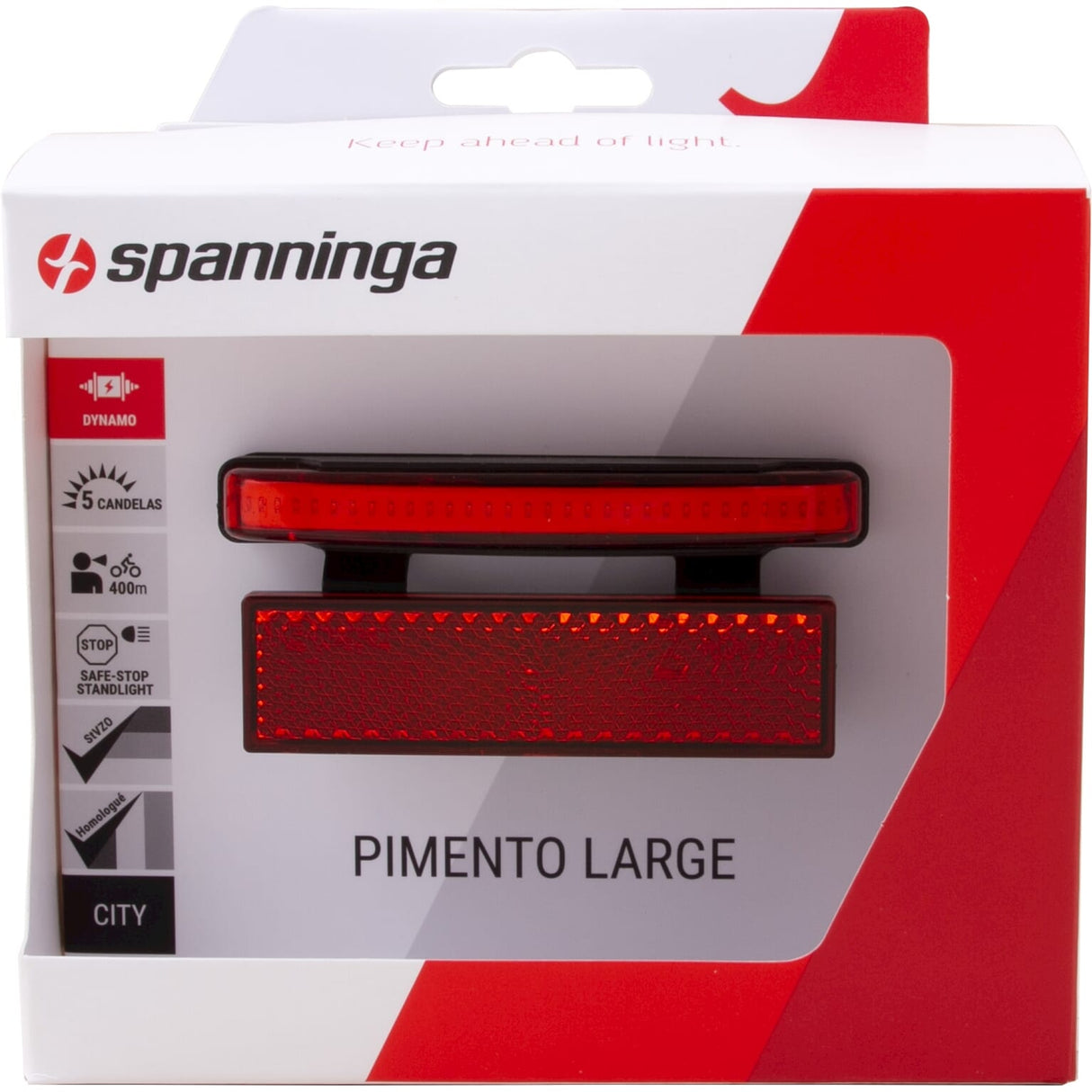 Spanninga hënnescht Liicht Pimento grouss XDVS Dynamo 80mm