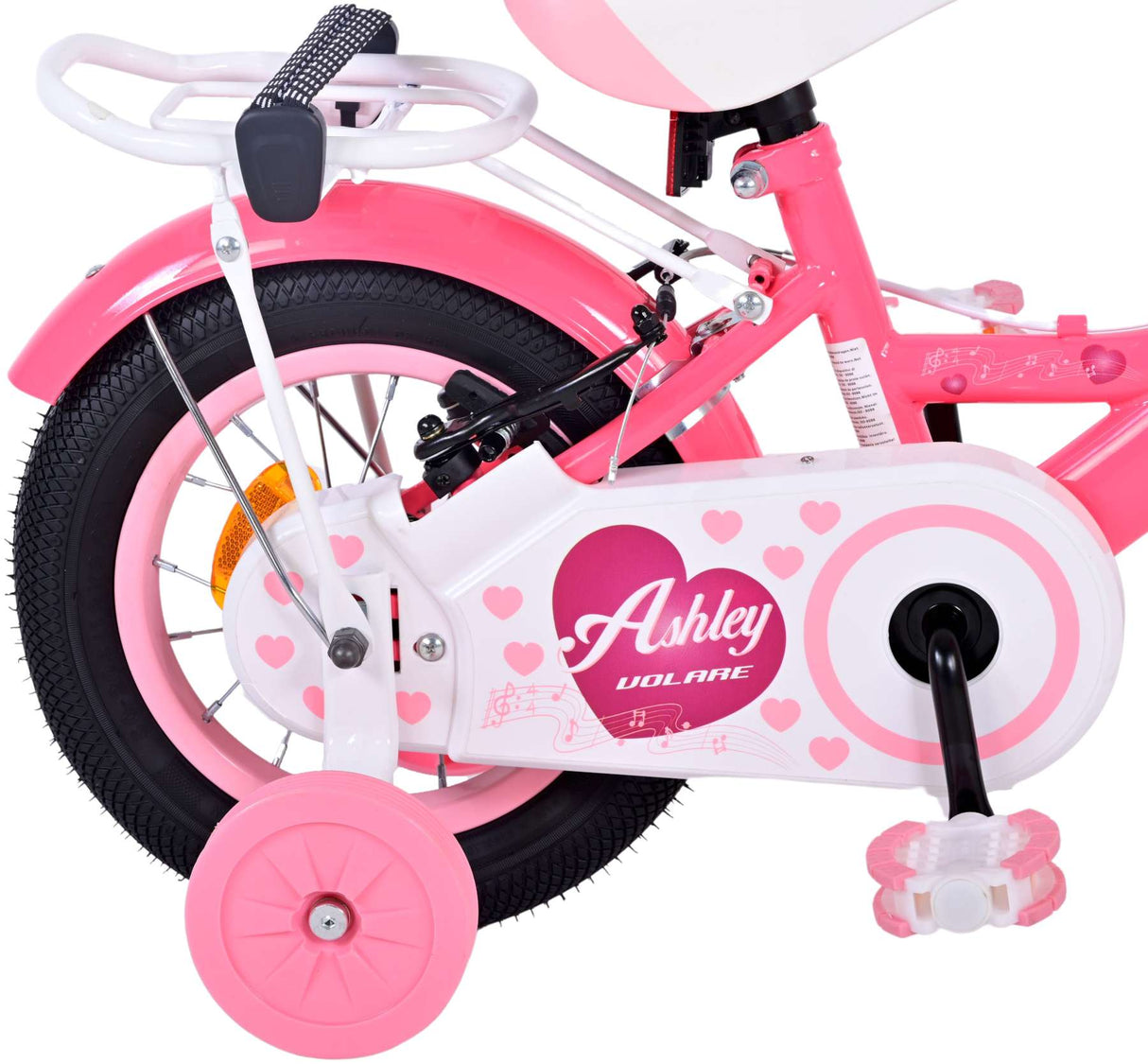 Volare Ashley Children's Bike Girls 12 -Zoll -Rosa Red zwei Handbremsen