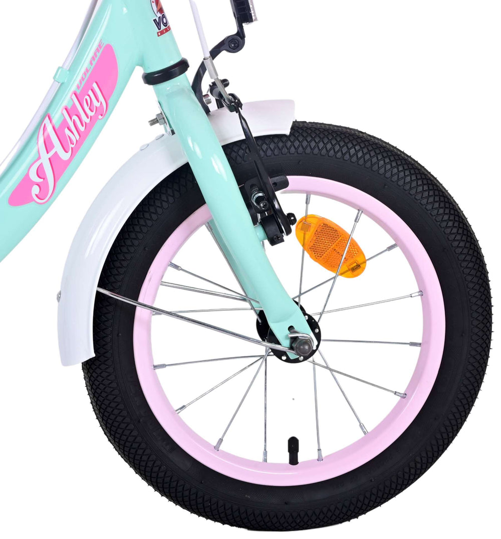 Volare Ashley Children's Bike Girls 14 Zoll grüne zwei Handbremsen