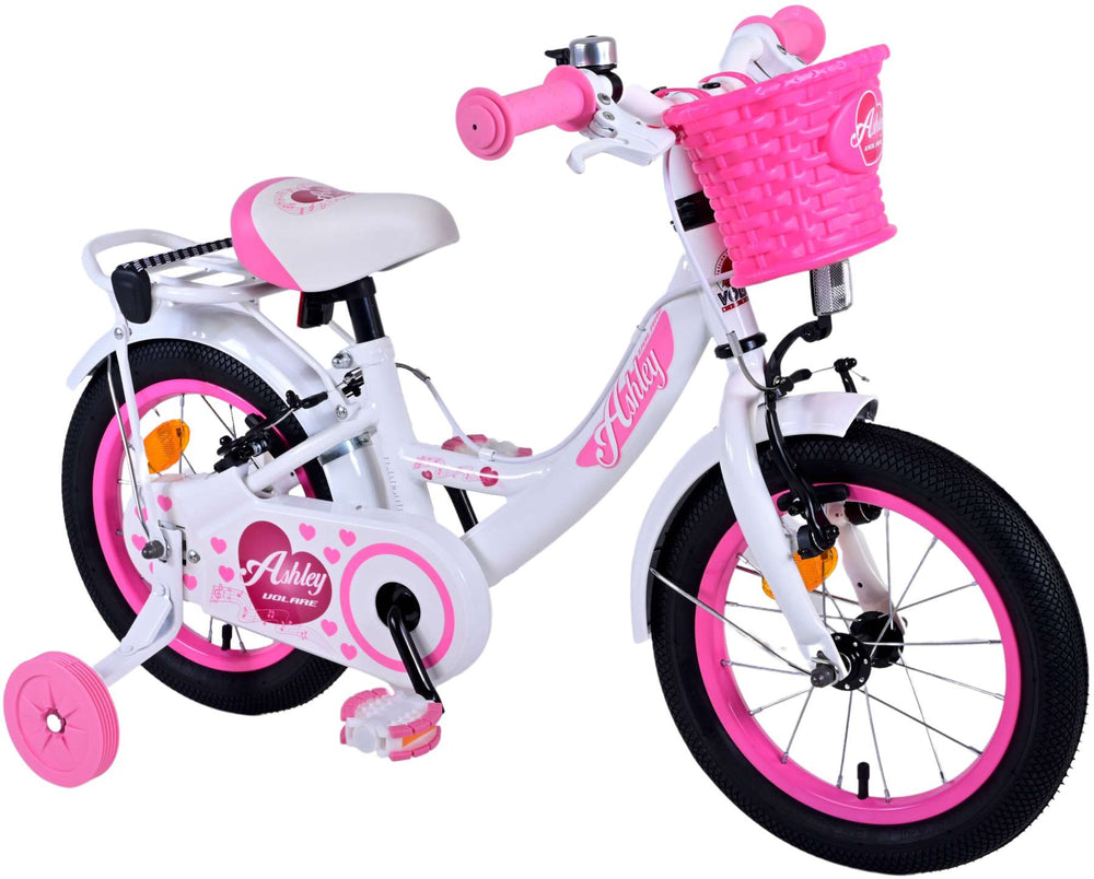 Volare Ashley Children's Bike Girls 14 Zoll weiße zwei Handbremsen