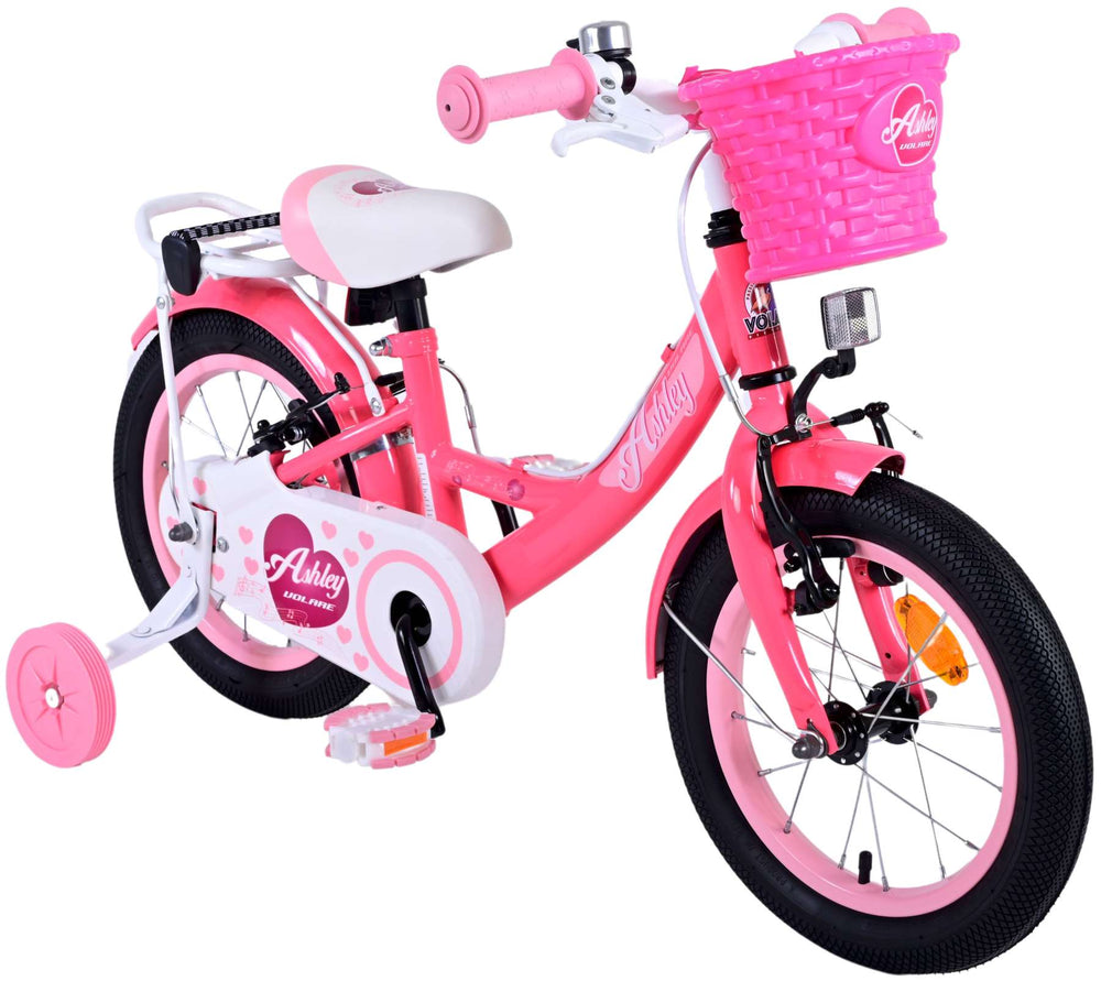 Volare Ashley Children's Bike Girls 14 -Zoll -Rosa Red zwei Handbremsen