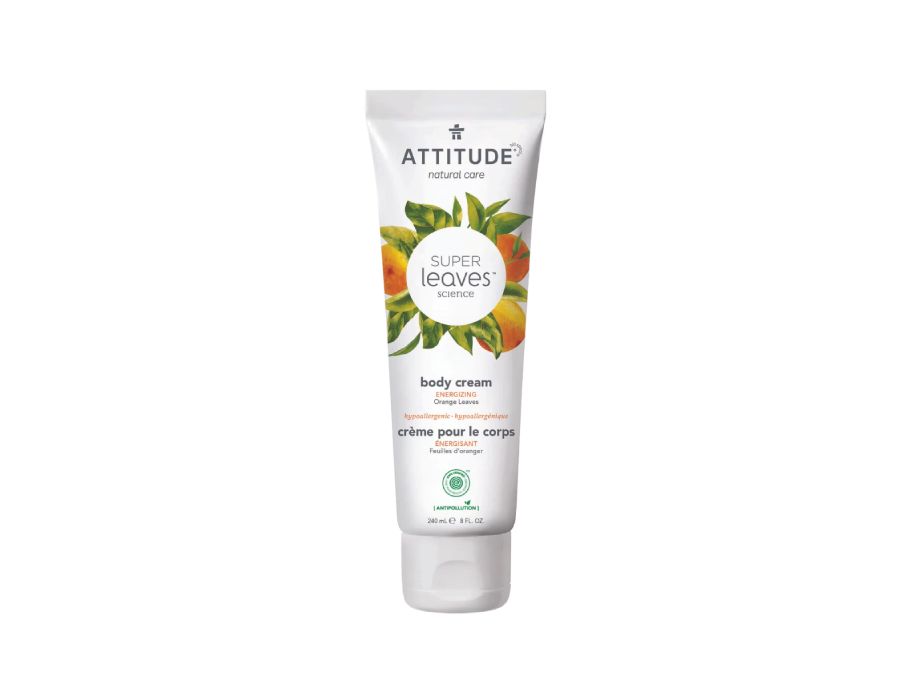 Haltung Körpercreme energetisierende orangefarbene Blätter