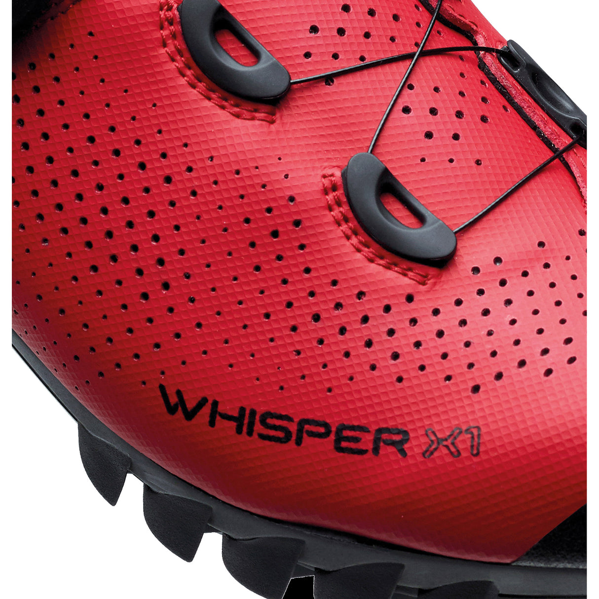 BUZAGLO MTB Zapatos Whisper X1 MTB Tamaño de nylon 46 Rojo