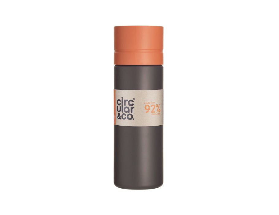 Kreisförmige Co. Rundflasche 600 ml Schwarz Orange