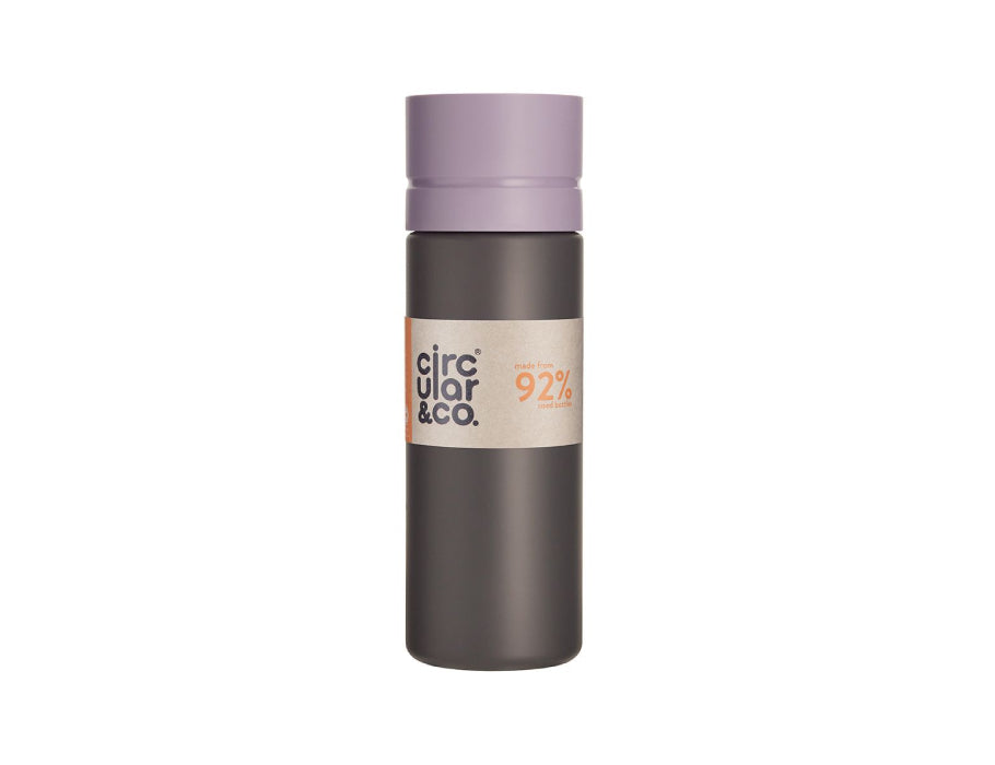 Kreisförmige Co. Rundflasche 600 ml schwarz lila