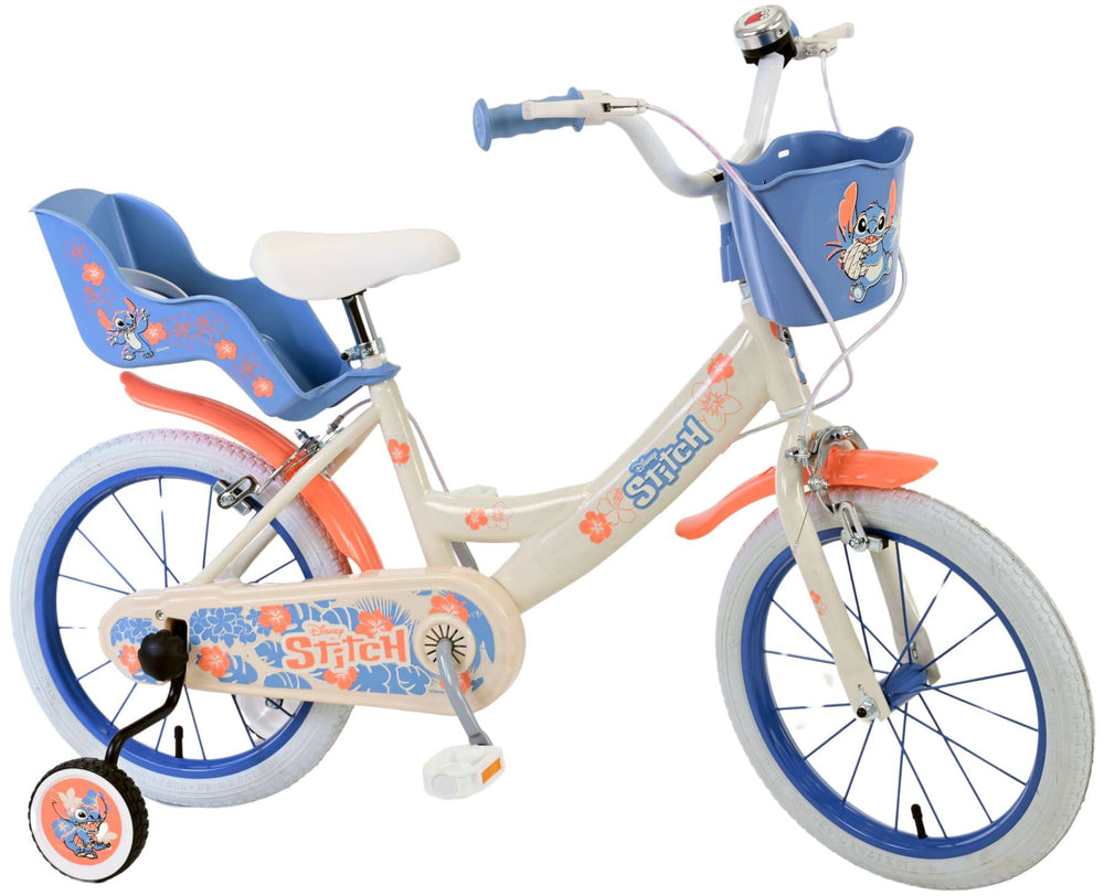 Stichstichstich Kinderbike Girls 16 Zoll Creme Coral Blue zwei Handbremsen