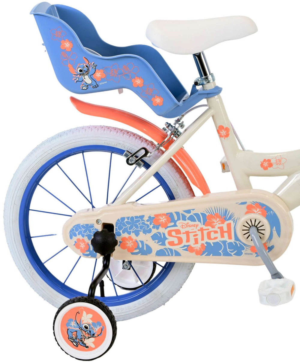 Stichstichstich Kinderbike Girls 16 Zoll Creme Coral Blue zwei Handbremsen