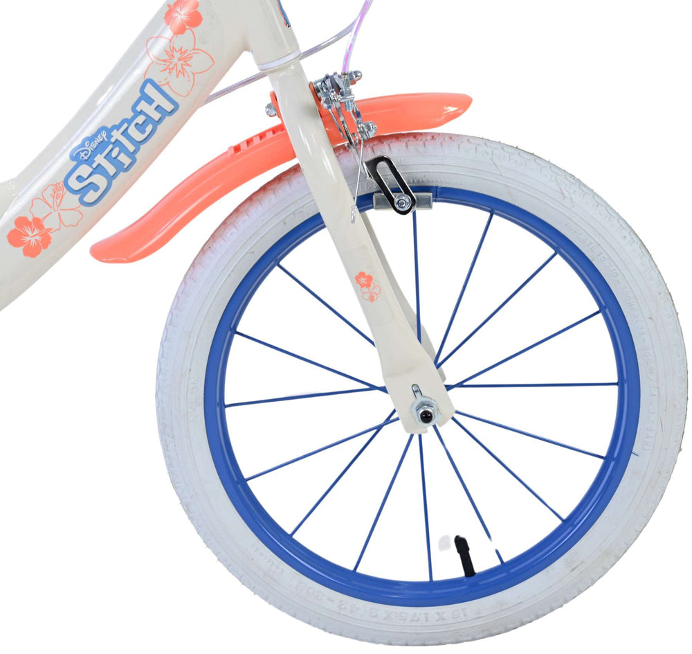 Stichstichstich Kinderbike Girls 16 Zoll Creme Coral Blue zwei Handbremsen