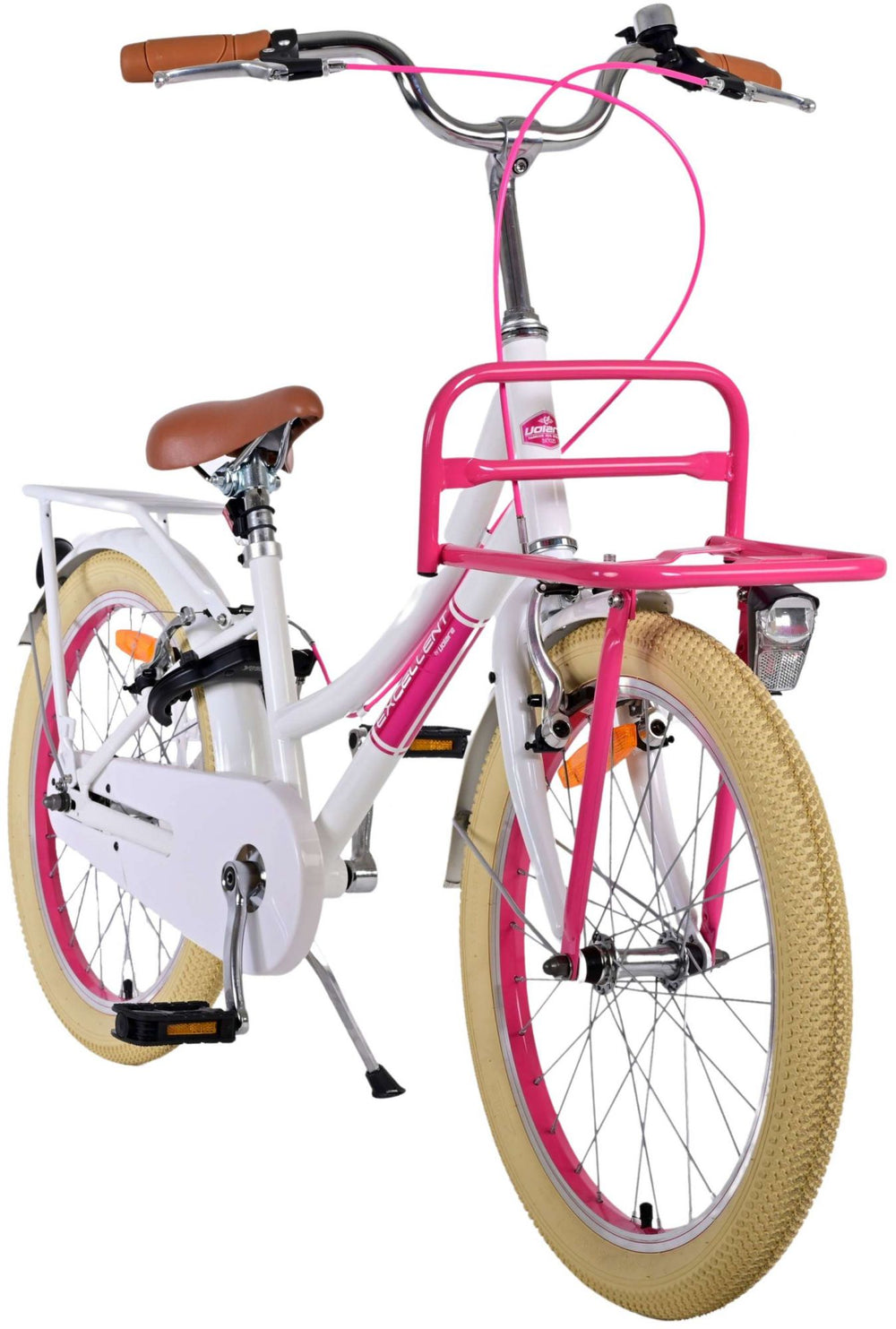 Volare Volare Children's Bike Girls 20 Zoll weiße zwei Handbremsen