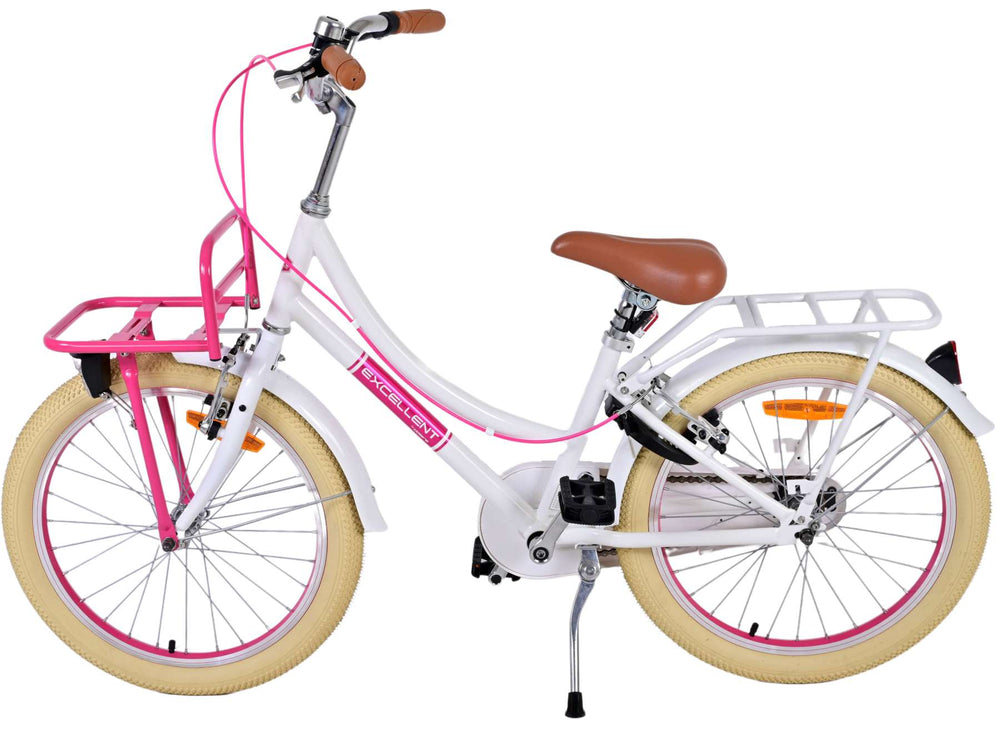 Volare Volare Children's Bike Girls 20 Zoll weiße zwei Handbremsen