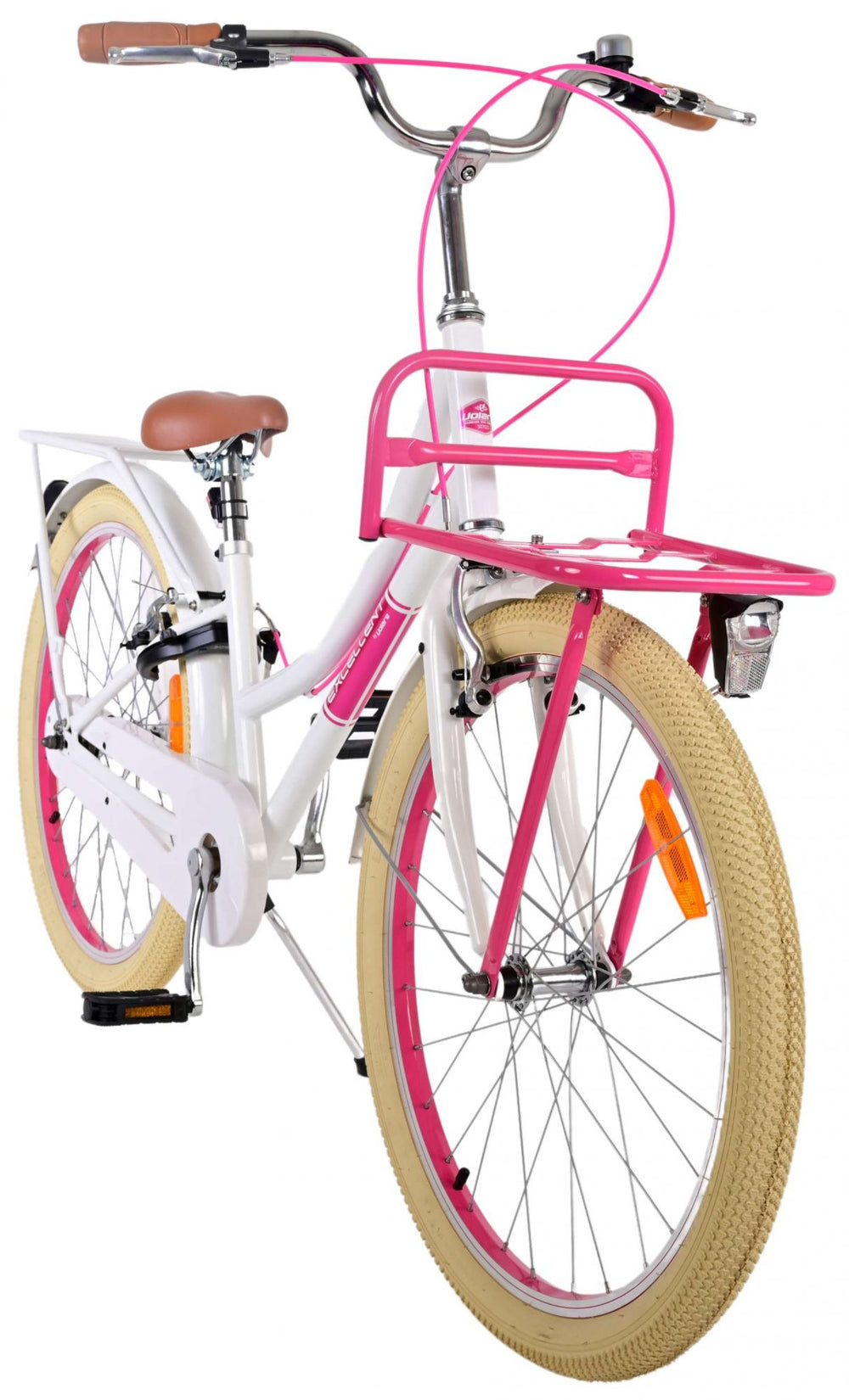Volare Volare Children's Bicycle Girls 24 Zoll weiße zwei Handbremsen