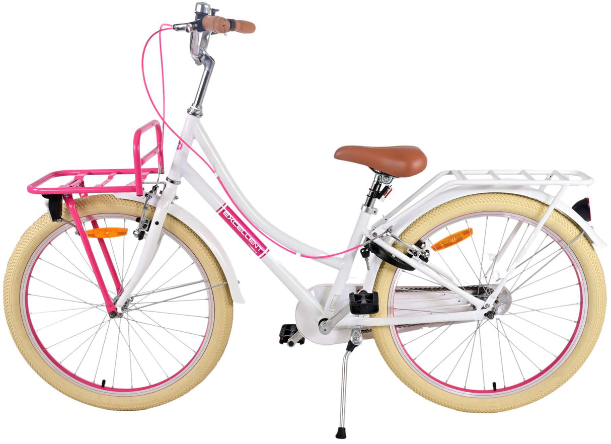 Volare Volare Children's Bicycle Girls 24 Zoll weiße zwei Handbremsen